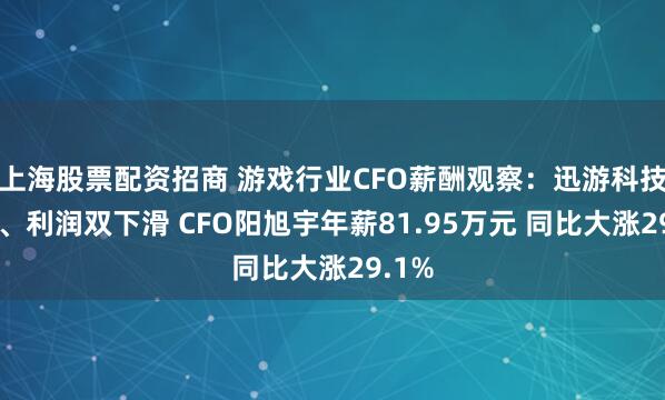 上海股票配资招商 游戏行业CFO薪酬观察：迅游科技收入、利润双下滑 CFO阳旭宇年薪81.95万元 同比大涨29.1%
